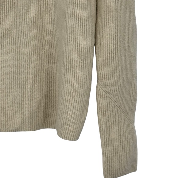 Ann Taylor LP Cream Colored Acrylic/Nylon/Wool/Spandex Ribbed Mock Neck Sweater - Picture 7 of 10
